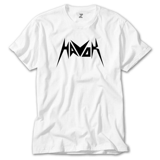 Havok Logo Beyaz Tişört