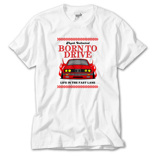 Born To Drıve Bmw Beyaz Tişört