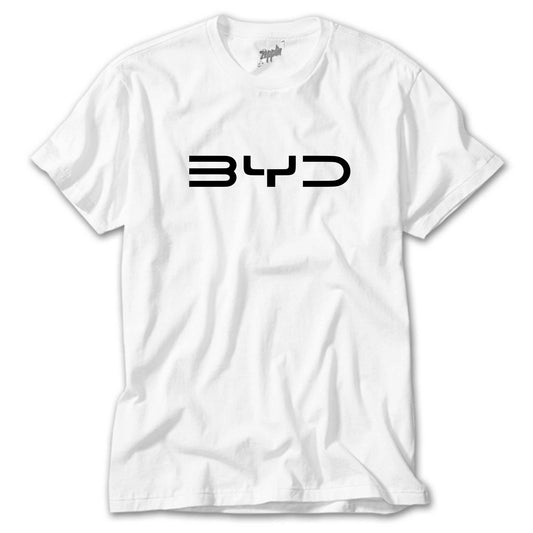 BYD Logo Black Beyaz Tişört