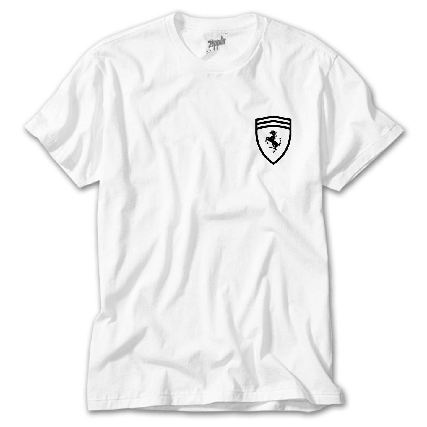 Ferrari Logo Horse Beyaz Tişört