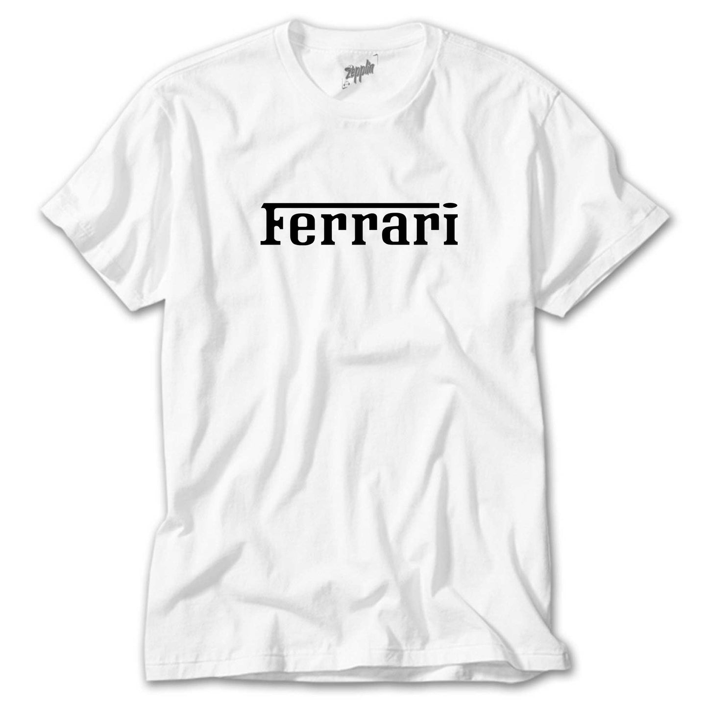 Ferrari Text Black Beyaz Tişört