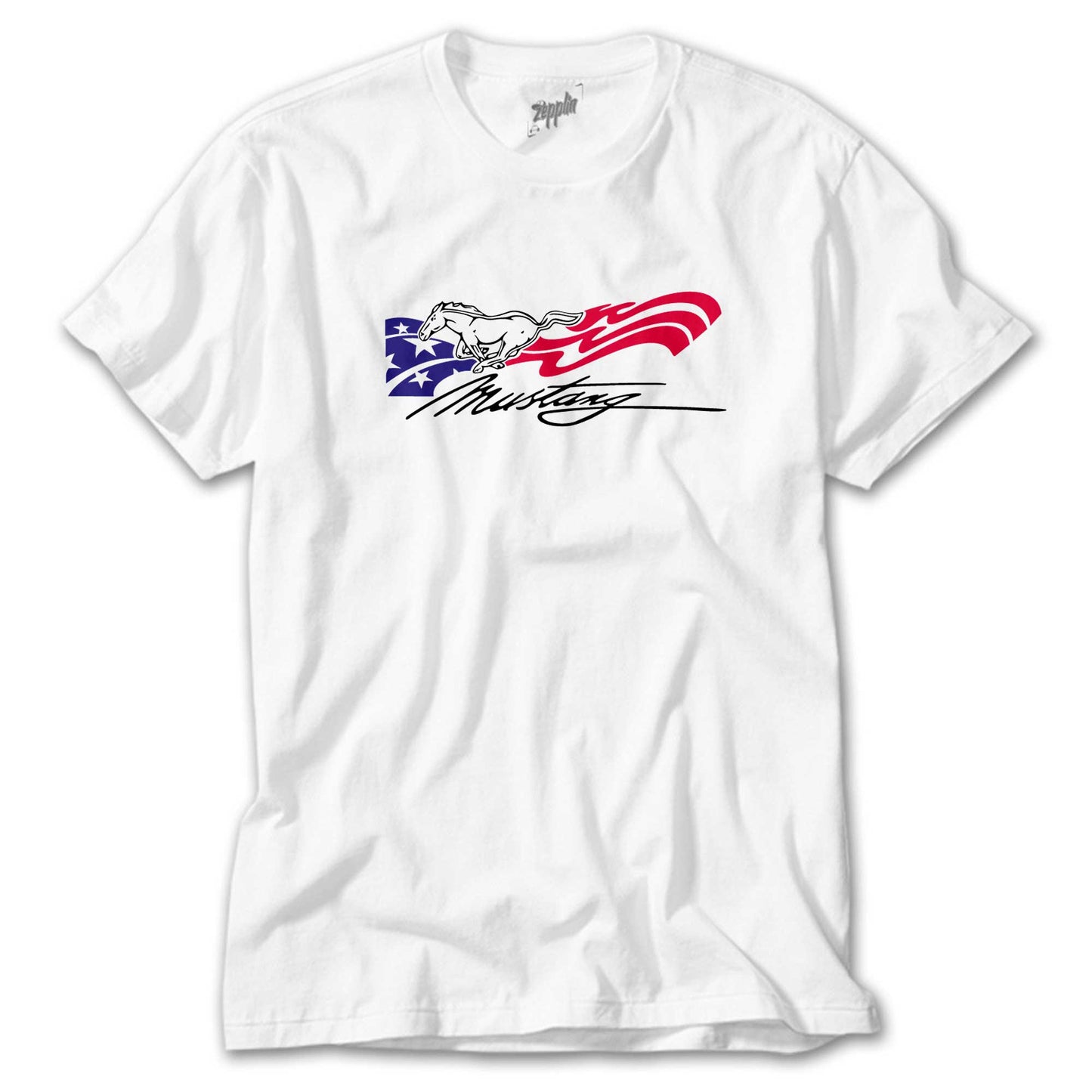 Mustang Amerika Beyaz Tişört