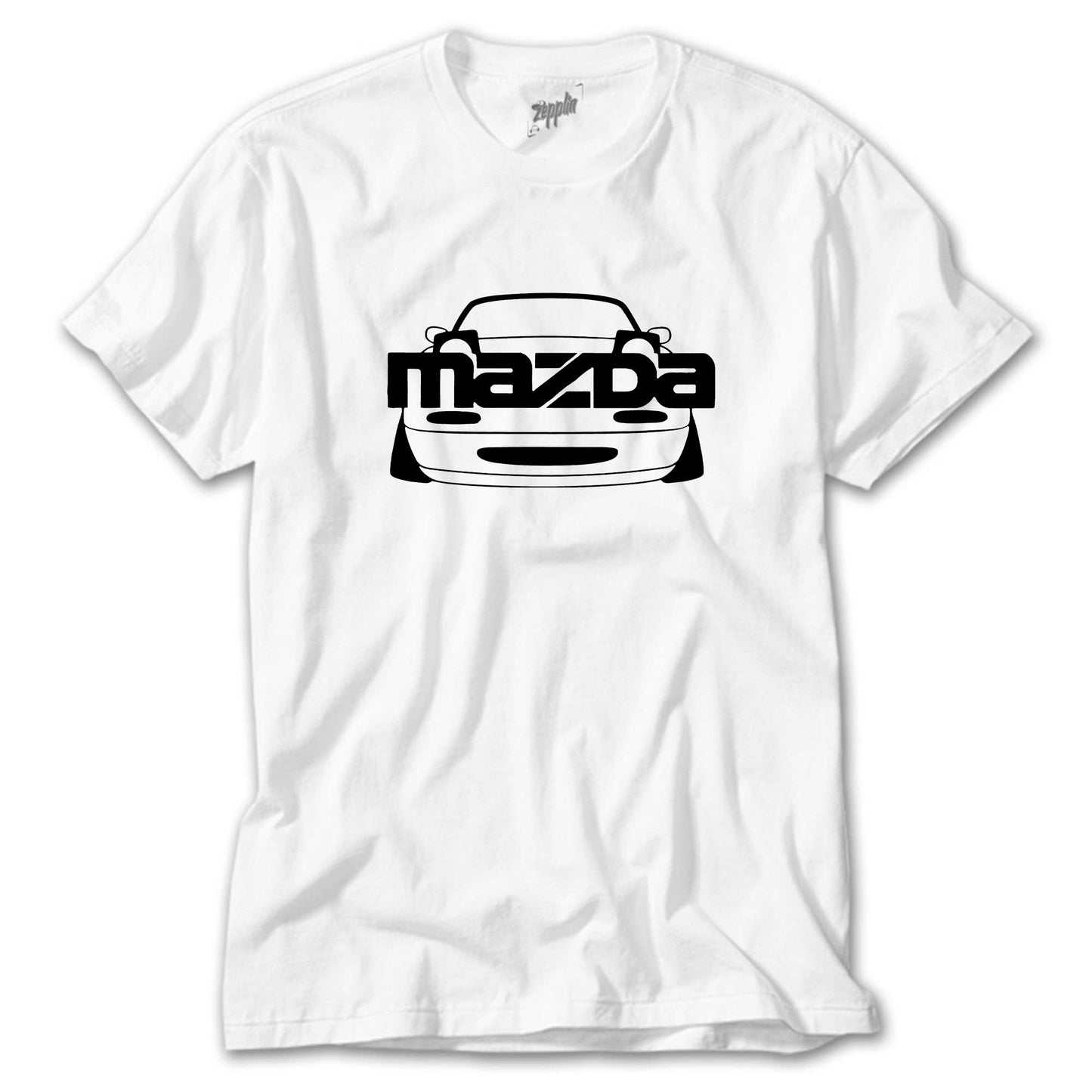 Mazda RX-7 Text Car Beyaz Tişört