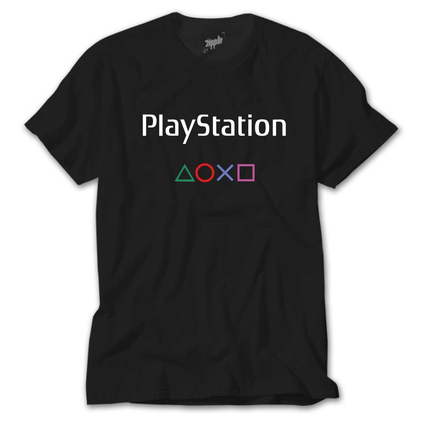 Playstation Text Consol Siyah Tişört