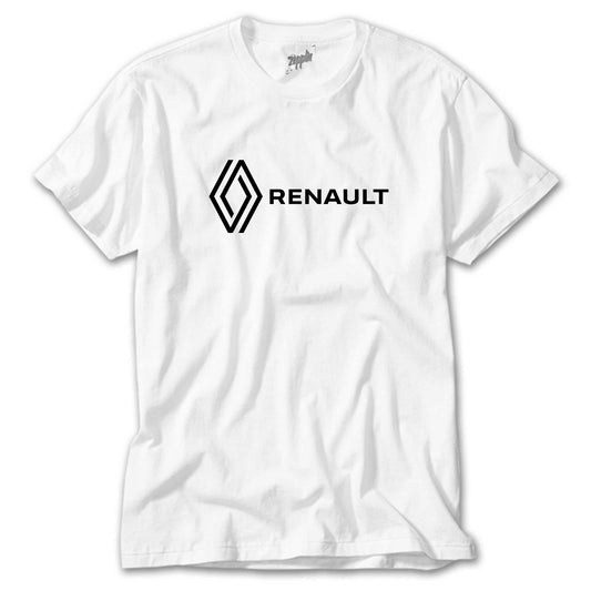 Renault Text Logo Beyaz Tişört