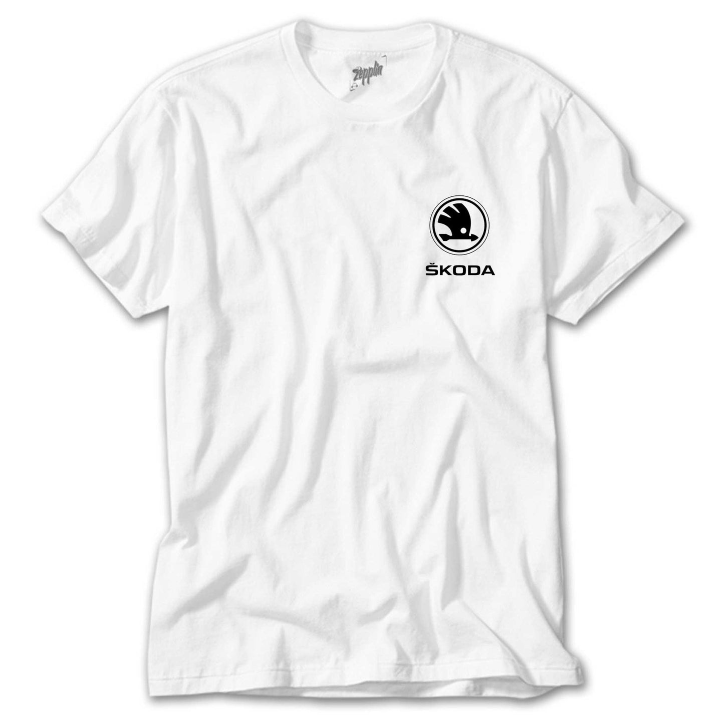 İndirimli Skoda Logo Beyaz Tişört