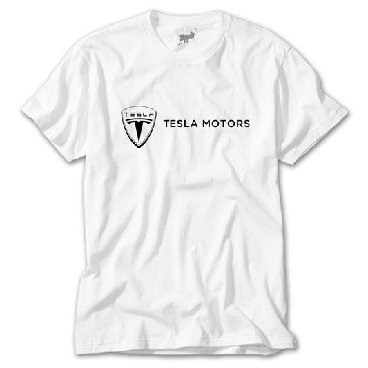 Tesla Motors Beyaz Tişört