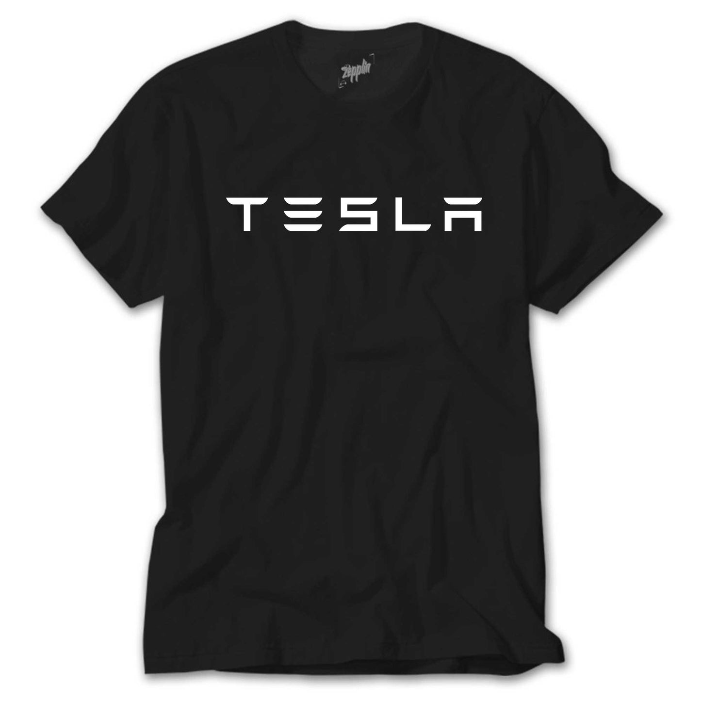 Tesla Text Siyah Tişört