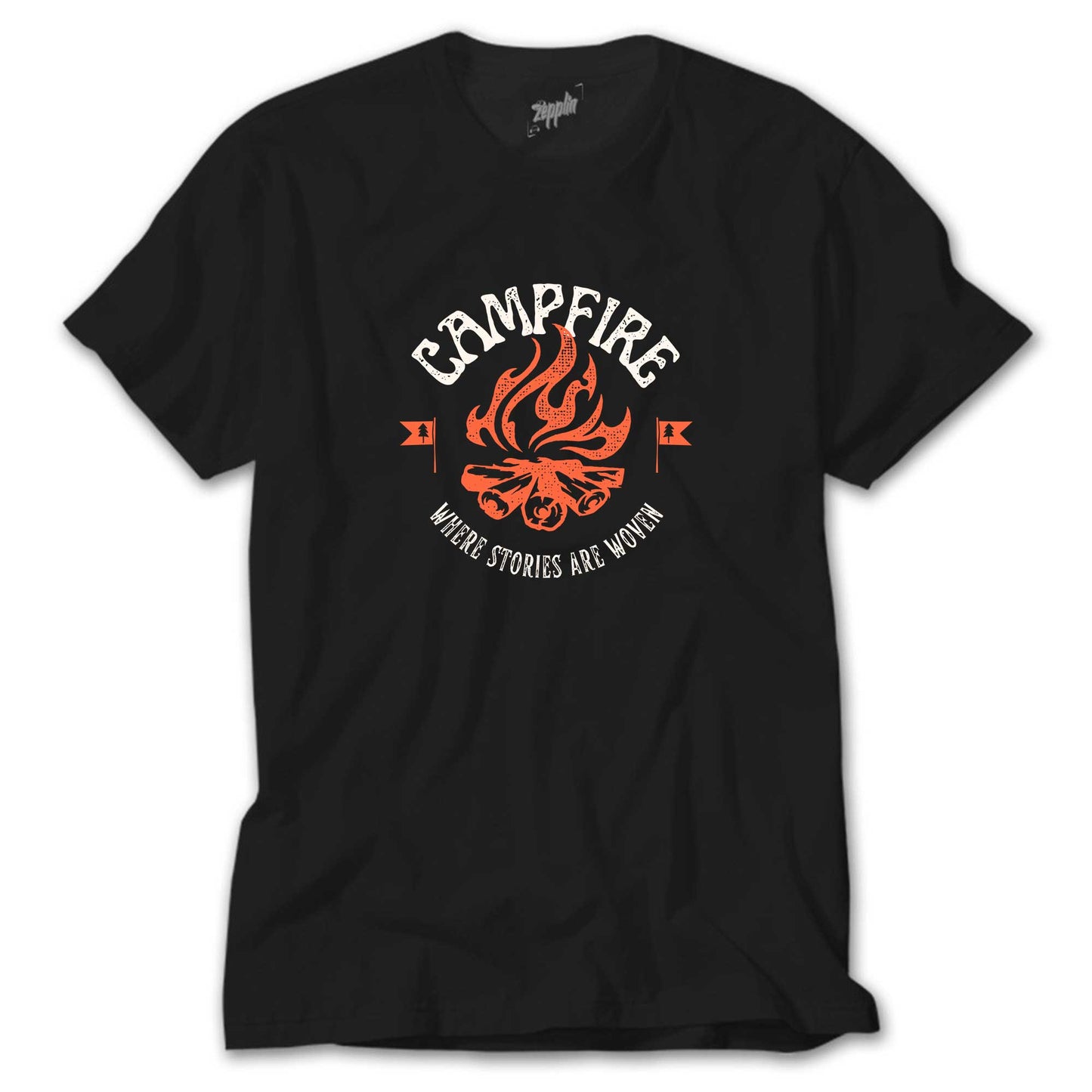 Camp Fire Siyah Tişört