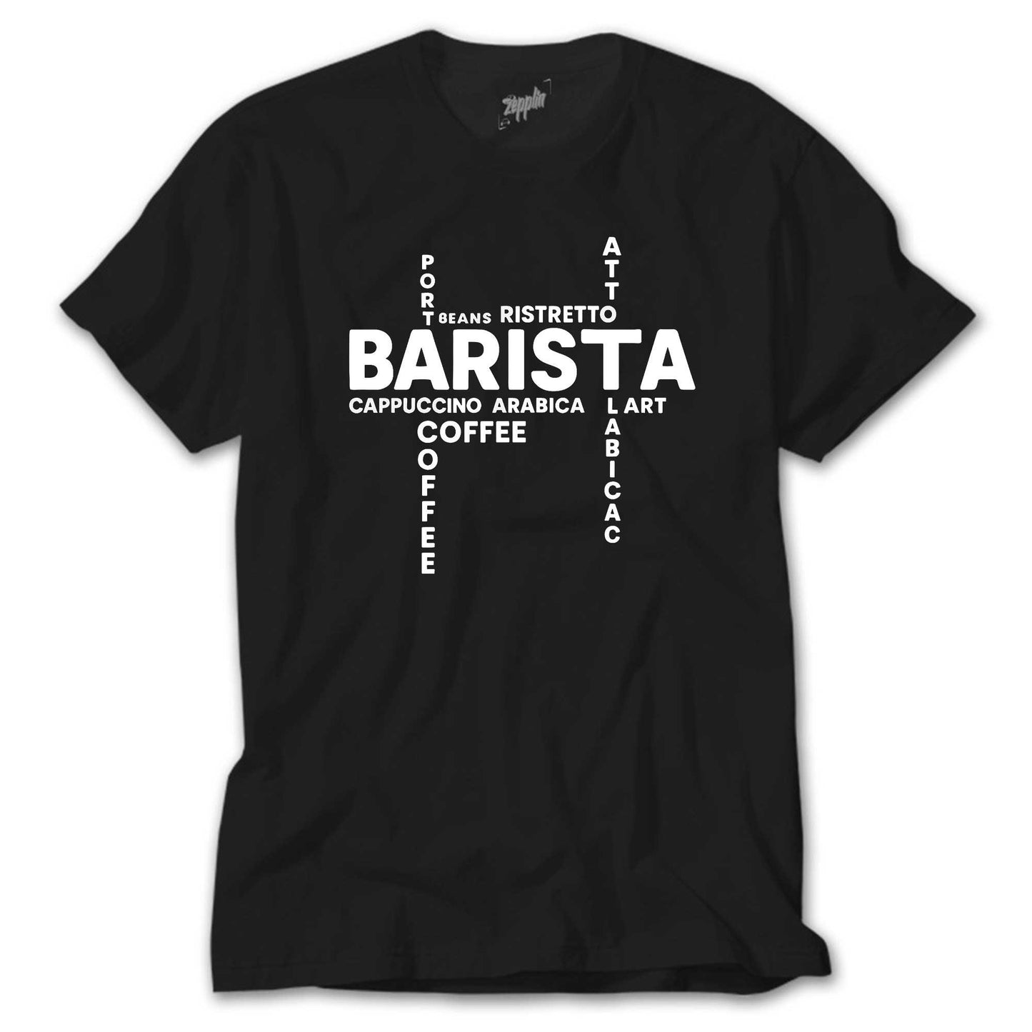 Barista Modern Tasarım Siyah Tişört
