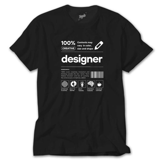 Designer Siyah Tişört