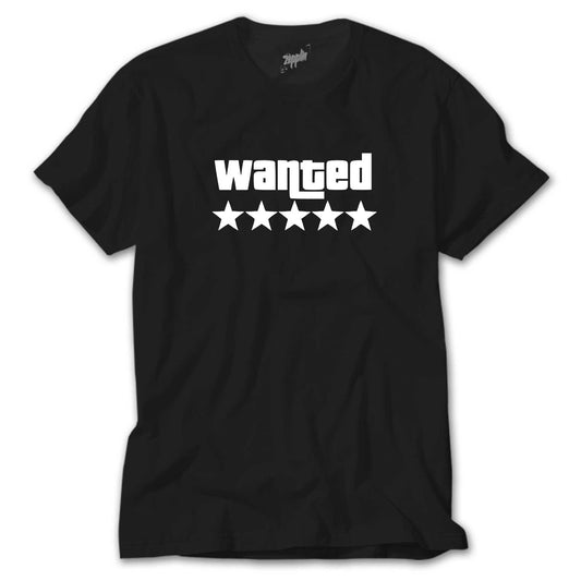 Wanted White Siyah Tişört