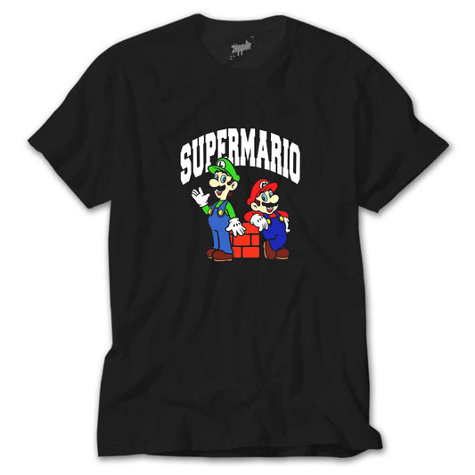 Süper Mario Siyah Tişört