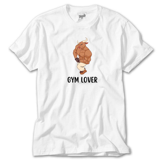 Gym Love Boğa Beyaz Tişört