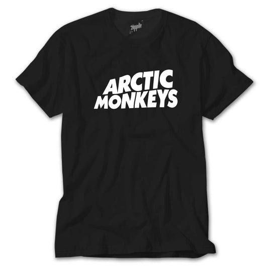 Artic Monkeys White Logo siyah tişört