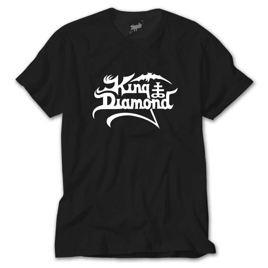 King Diamonds White Logo siyah tişört