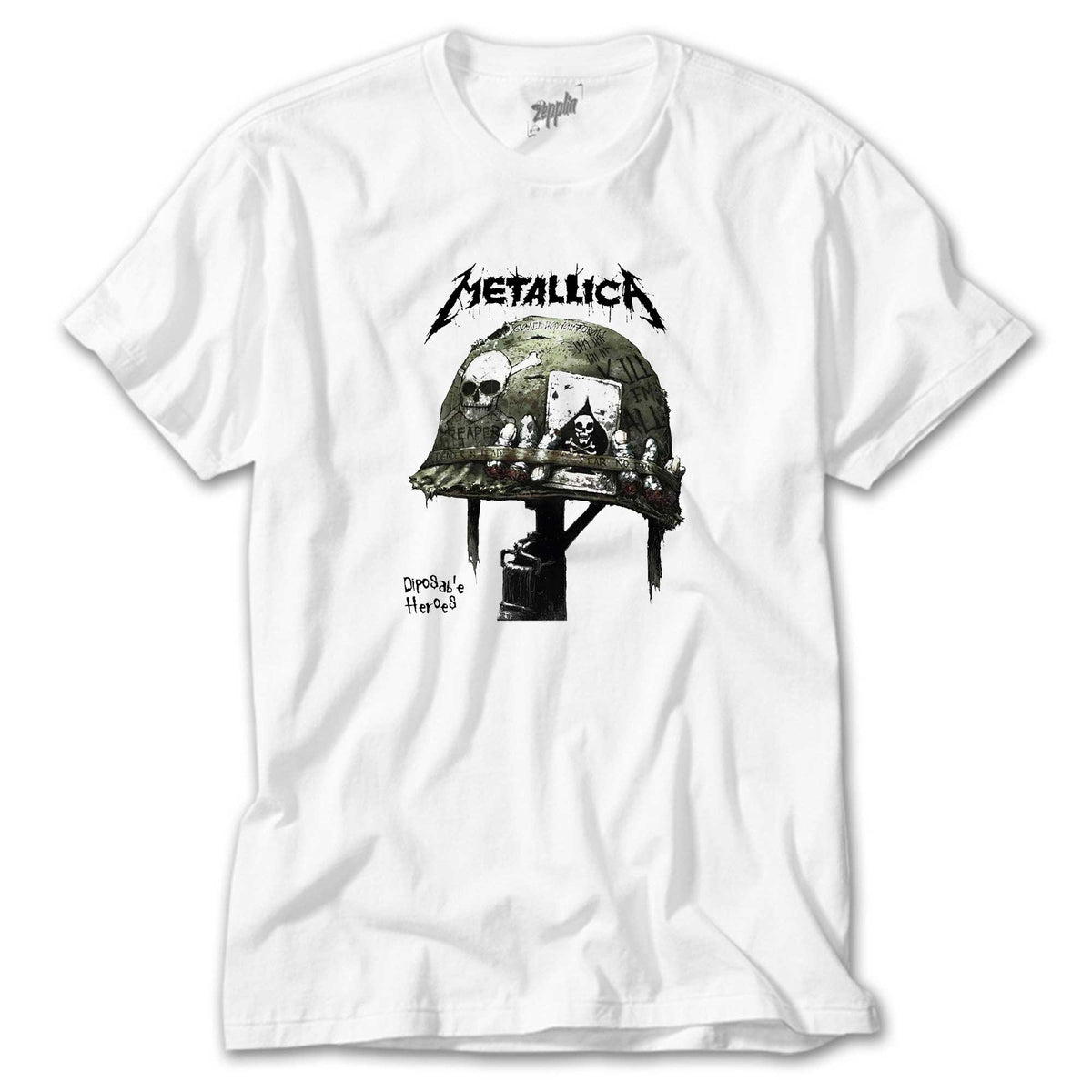 Metallica Diposab e Heroes Beyaz Tişört