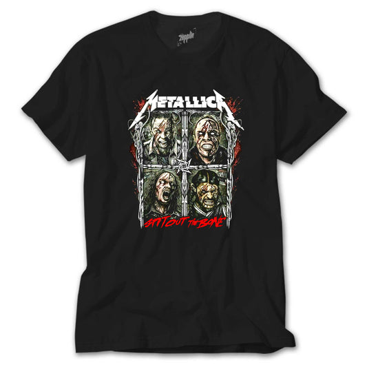 Metallica Spitout The Bone siyah tişört