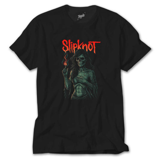 Slipknot Female Skeleton Hot Siyah Tişört