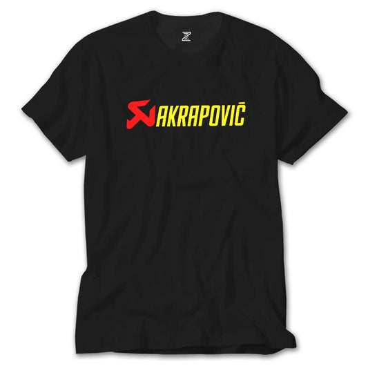Akrapovic Logo Text Siyah Tişört