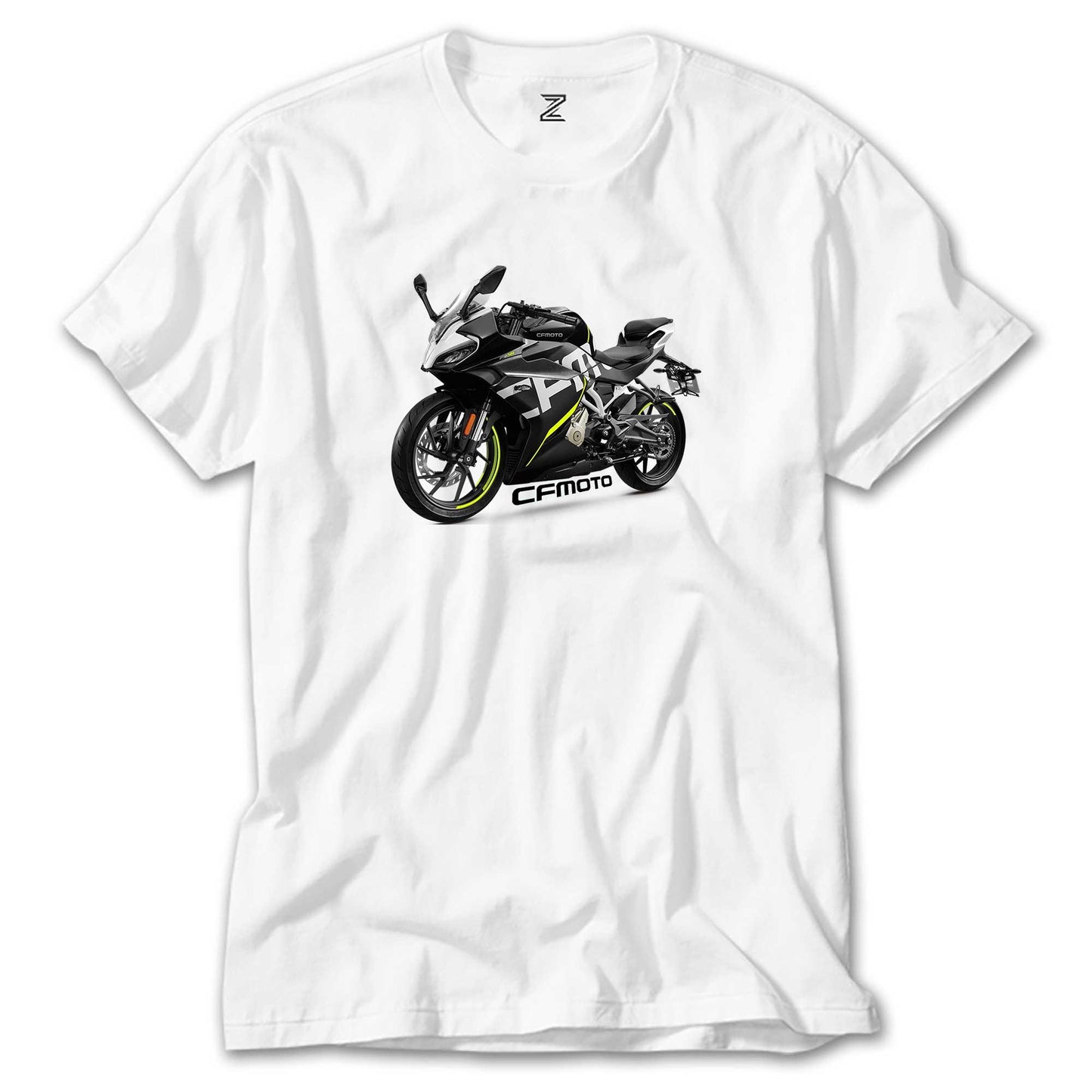 CFMOTO 250SR And Text Beyaz Tişört