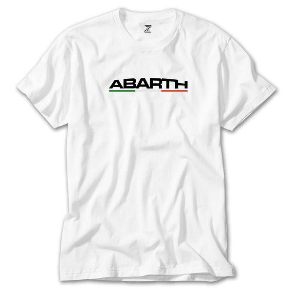 Abarth Text İtalya Beyaz Tişört