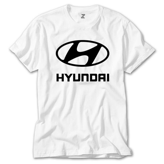 Hyundai  Black Logo Beyaz Tişört
