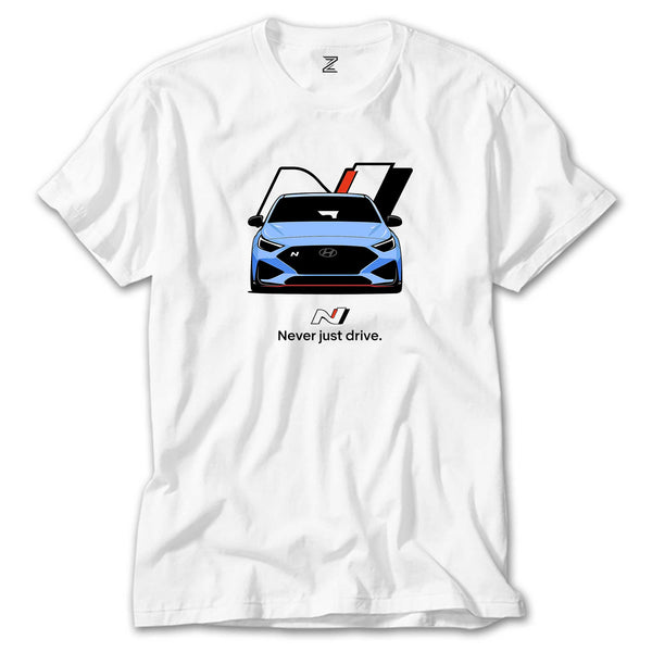 Hyundai İ20N Never Just Drive Beyaz Tişört