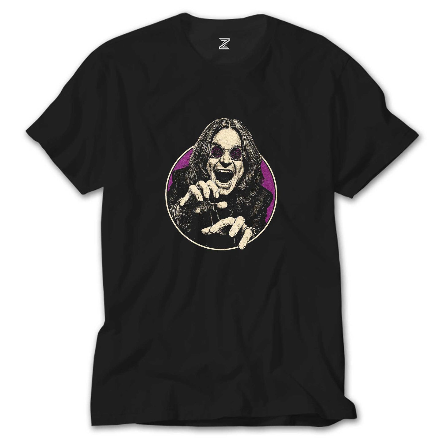 Ozzy Osbourne Portre Siyah Tişört