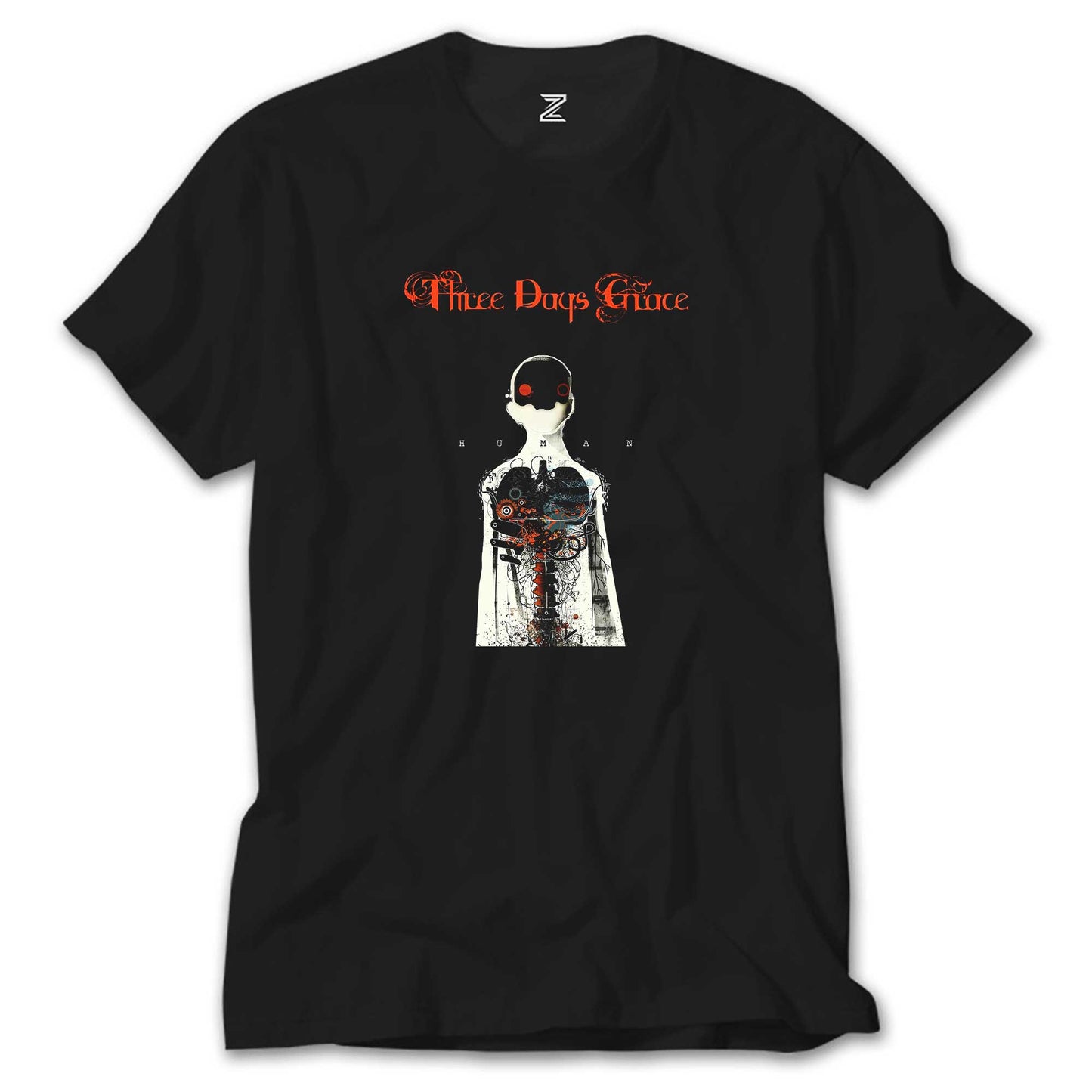 Three Days Grace Human Siyah Tişört