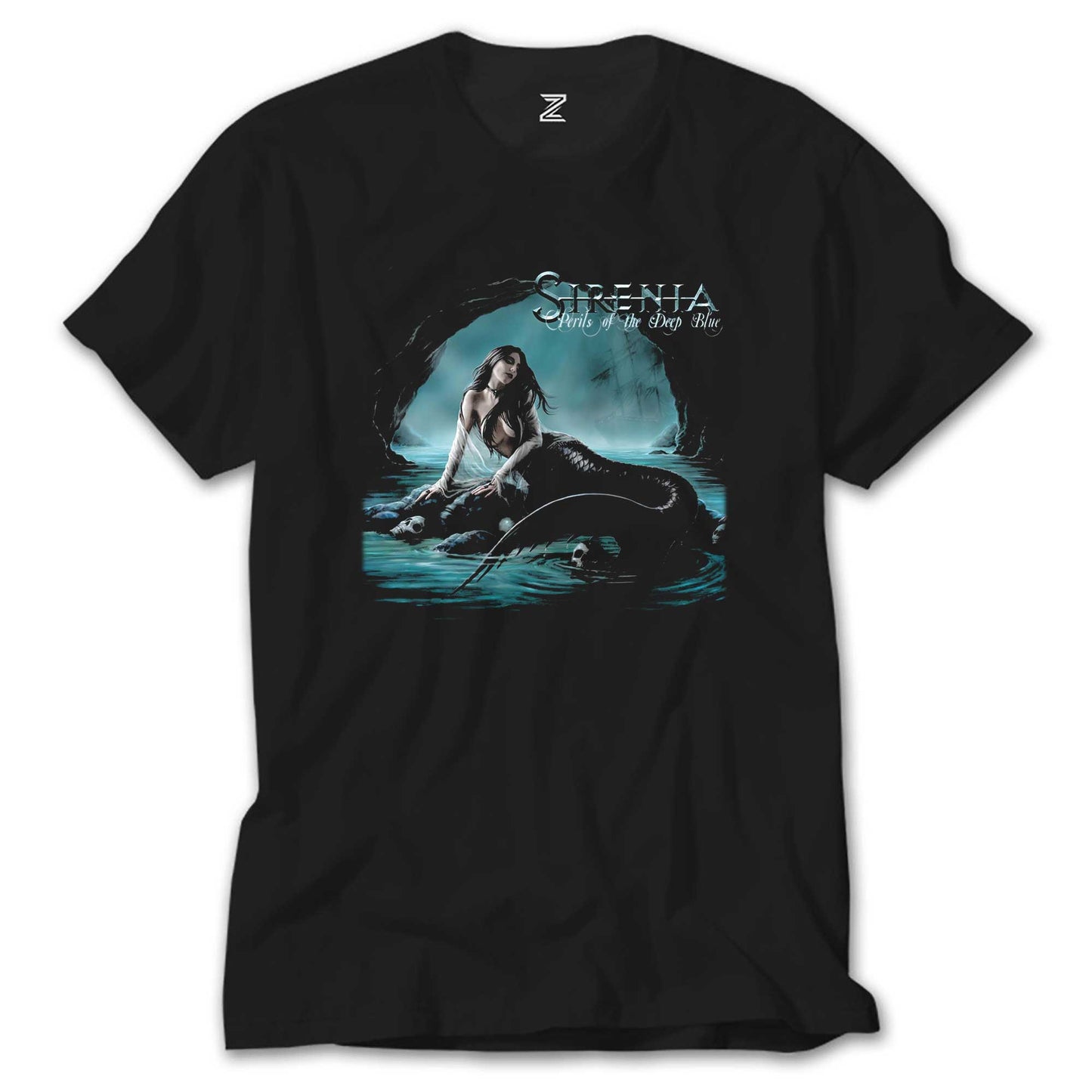 Sirenia Perils Of The Deep Blue Siyah Tişört