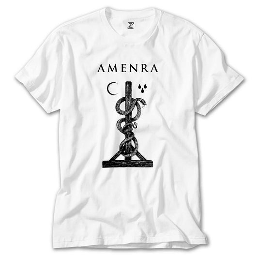 Amenra Kreuz Snake Beyaz Tişört