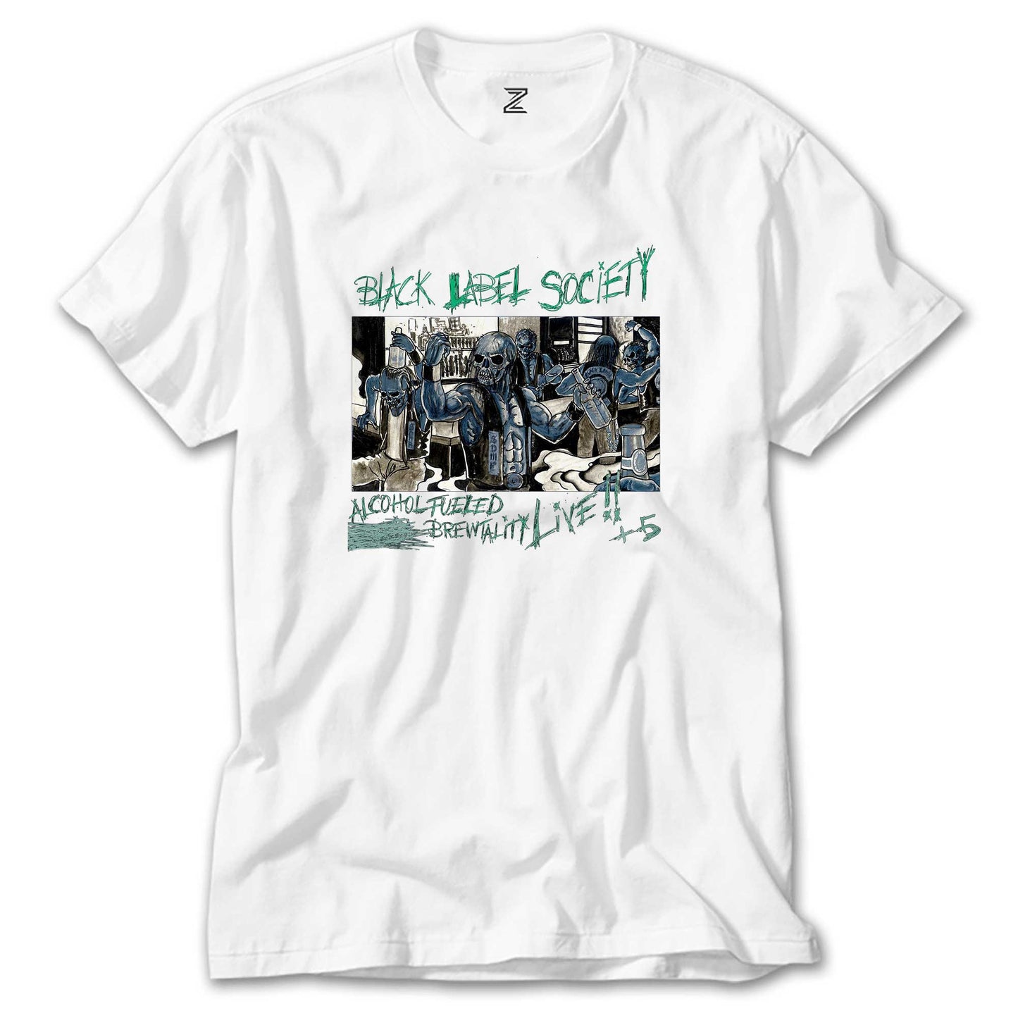 Black Label Society Alcohol Fueled Brewtality Beyaz Tişört