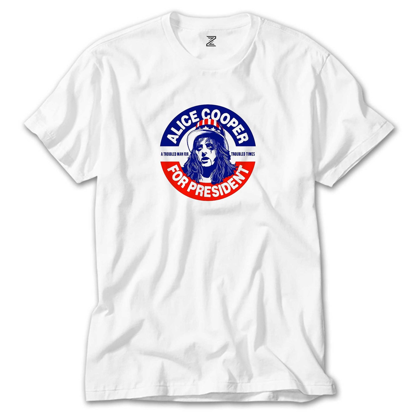Alice Cooper For President Beyaz Tişört