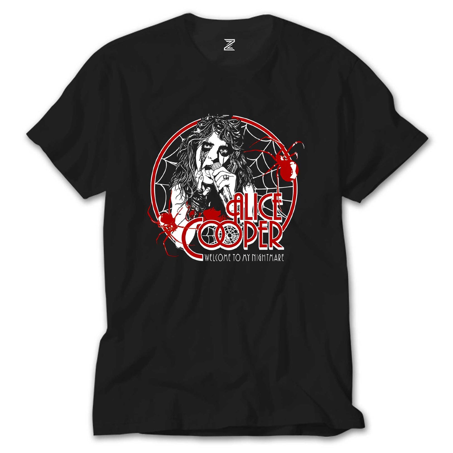Alice Cooper Welcome To My Nightmare Red Siyah Tişört