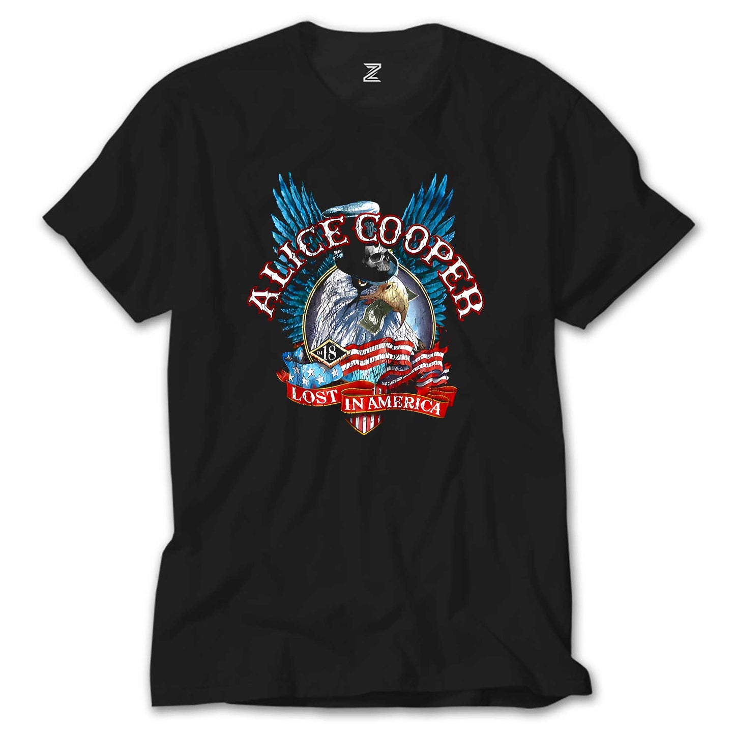 Alice Cooper Lost In America Siyah Tişört