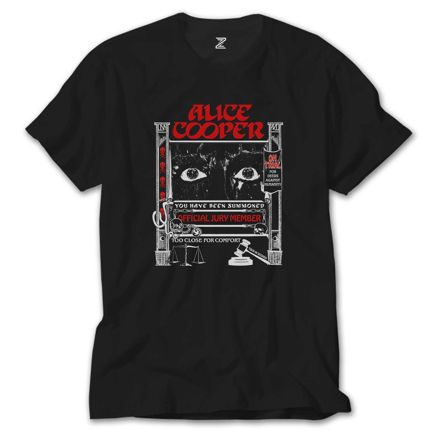 Alice Cooper Too Close For Comfort Eyes Siyah Tişört