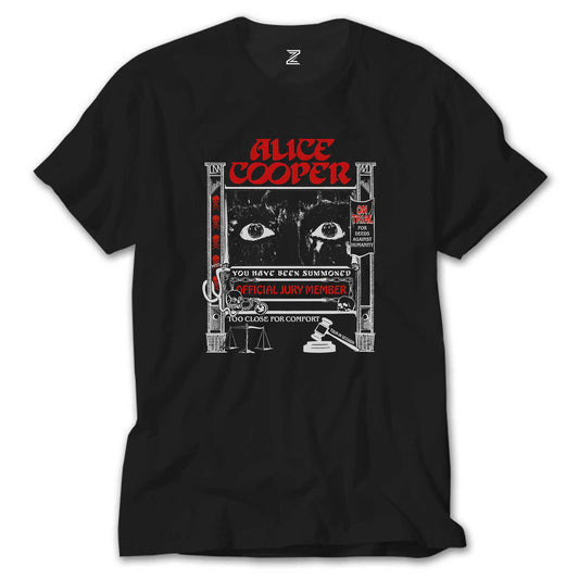 Alice Cooper Too Close For Comfort Eyes Siyah Tişört