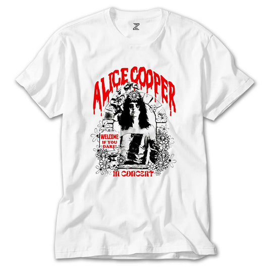 Alice Cooper Welcome If You Dare Beyaz Tişört