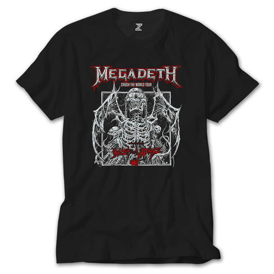 Megadeth Crush The World Siyah Tişört