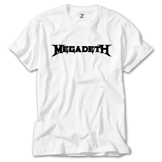 Megadeth Text Beyaz Tişört
