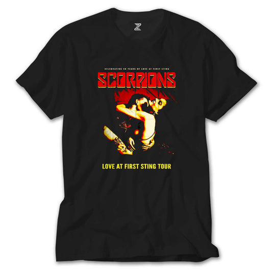 Scorpions Love At First Sting Siyah Tişört