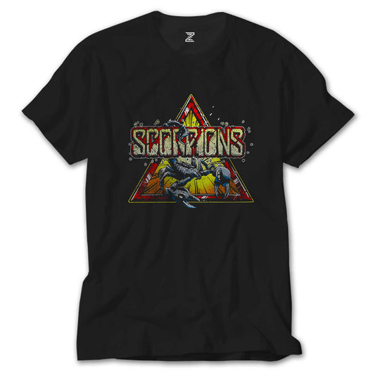İndirimli Scorpions Triangle Siyah Tişört
