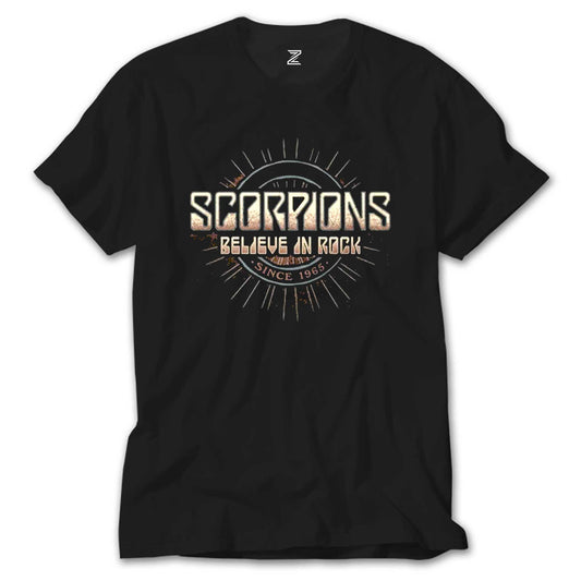 Scorpions Believe In Rock Siyah Tişört