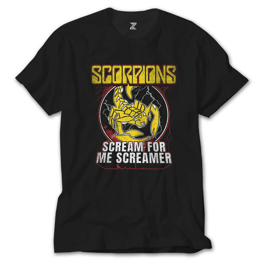 Scorpions Scream For Me Screamer Siyah Tişört