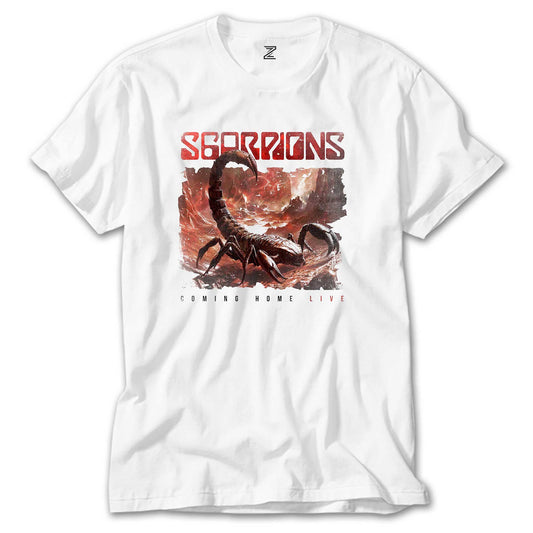 Scorpions Coming Home Live Beyaz Tişört
