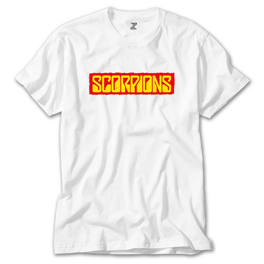 Scorpions Text color Beyaz Tişört