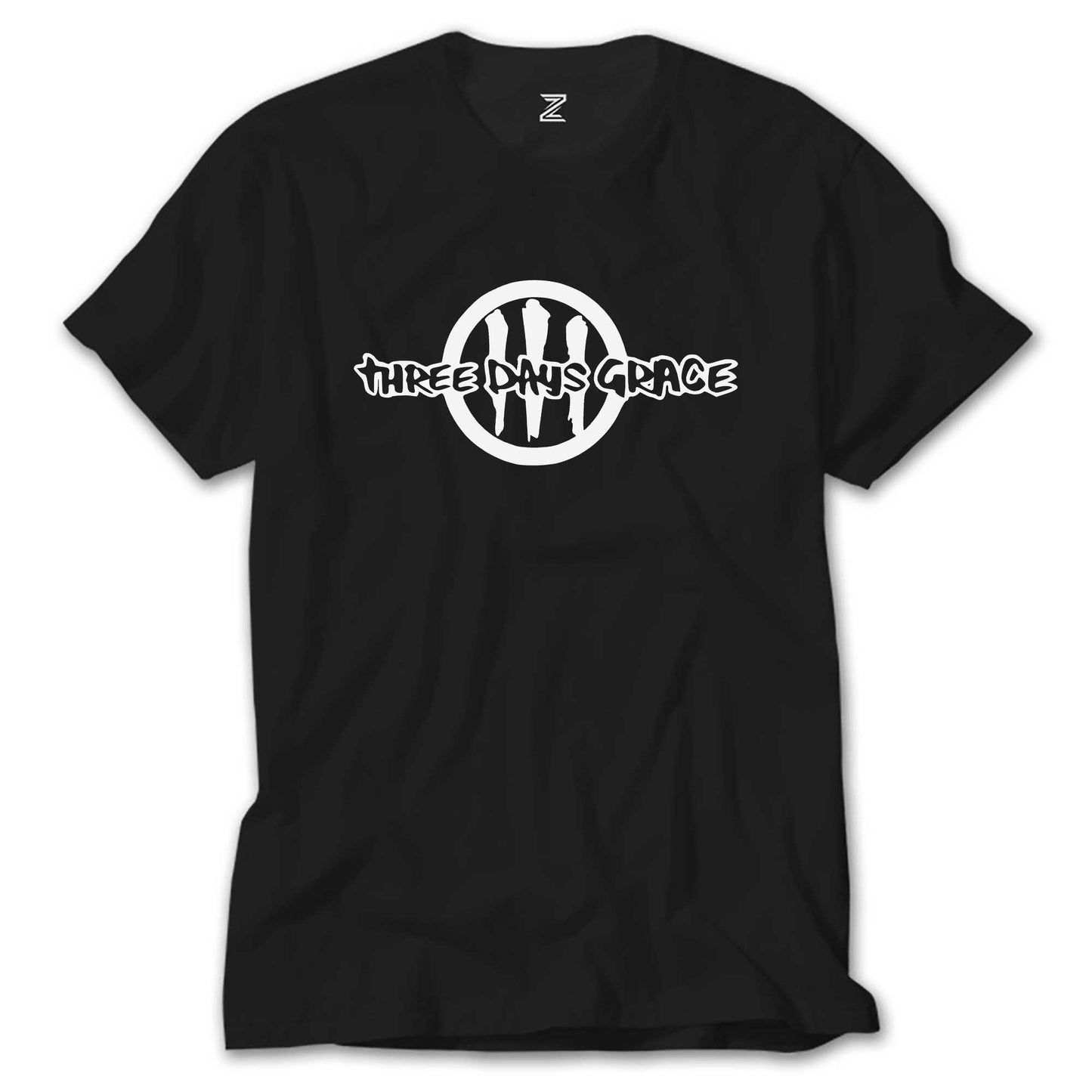 Three Days Grace Logo Siyah Tişört
