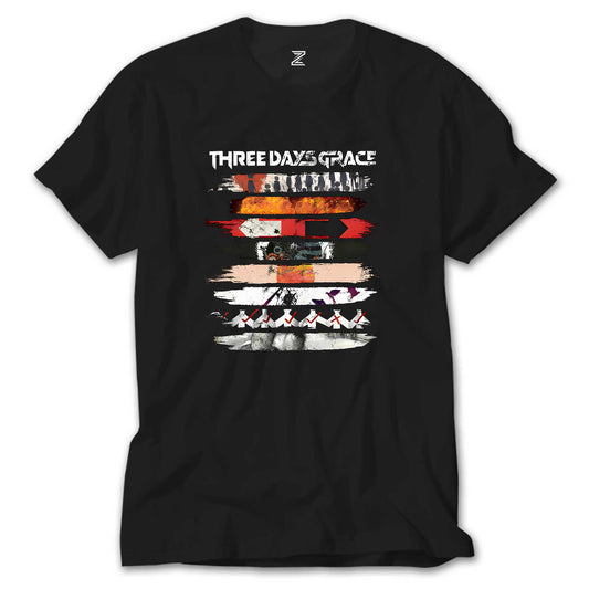 Three Days Grace Album Covers Siyah Tişört