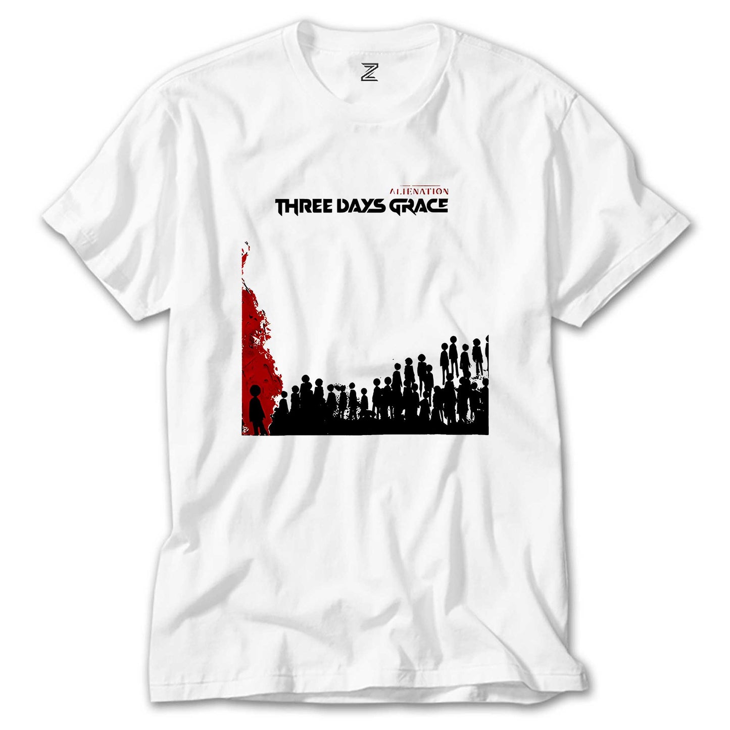 Three Days Grace Alienation Album Beyaz Tişört
